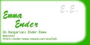 emma ender business card